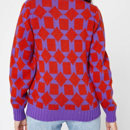 UNICORN Women's sweater red purple m