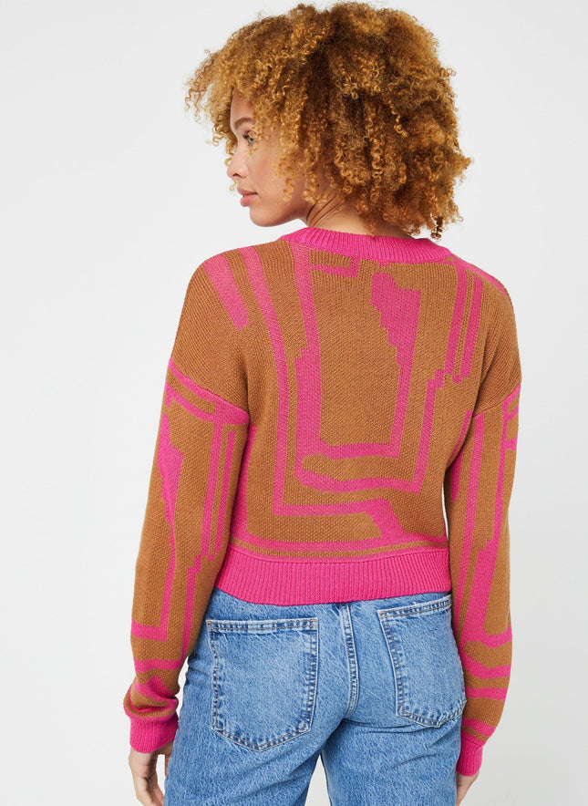 UNICORN Women's sweater pink brown xs s m l xl