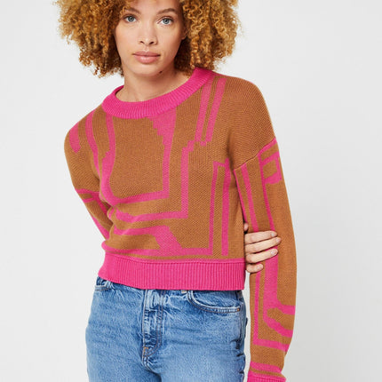UNICORN Women's sweater pink brown xs s m l xl
