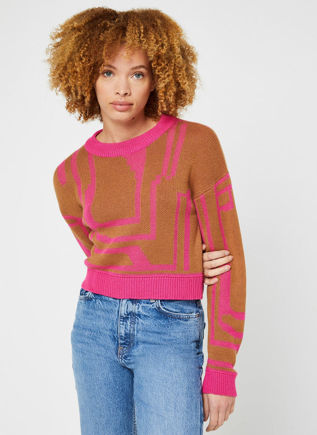 UNICORN Women's sweater pink brown xs s m l xl