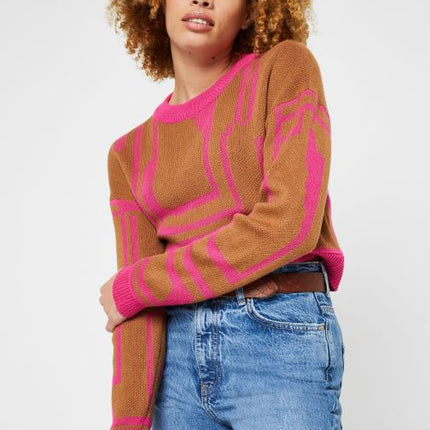 UNICORN Women's sweater pink brown xs s m l xl