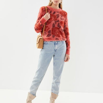 UNICORN Women's sweater red with flowers xs s m l xl