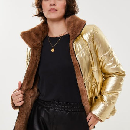 Dames jas goud xs s m l xl