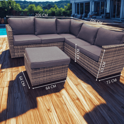 UNICORN Safari Lounge Set, Ultra-Luxury Corner Set Gray