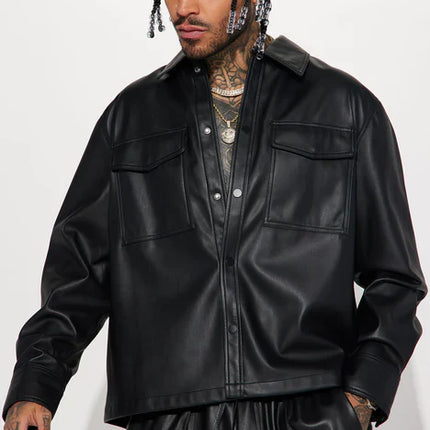 UNICORN Men's jacket leather black green light green white S M L XL XXL XXXL