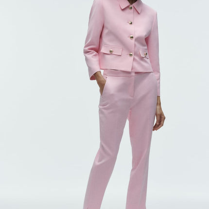 UNICORN Women's suit costume pink trousers blazer with gold-colored buttons xs s m l xl