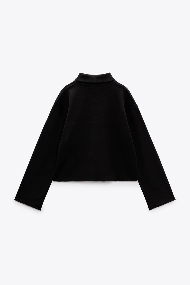UNICORN women's turtleneck sweater with stand-up collar hoodie sweater light brown black Ecru s m l xl xxl