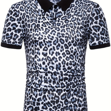 UNICORN Leopard Print Polo Shirt - Breathable Short Sleeve s m l xl xxl