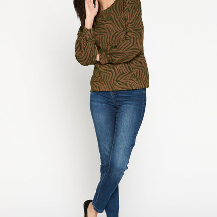 UNICORN Women's sweater zebra dark brown print xs s m l xl xxl xxxl