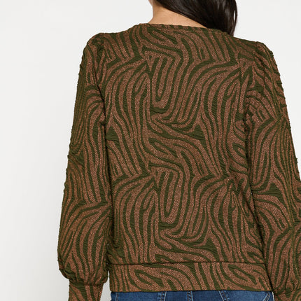 UNICORN Women's sweater zebra dark brown print xs s m l xl xxl xxxl