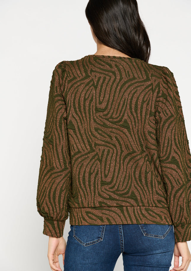 UNICORN Women's sweater zebra dark brown print xs s m l xl xxl xxxl