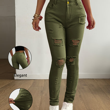 UNICORN Women Elegant Casual Versatile Slim-Fit Candy-Colored Pencil Jeans s m l xl xxl