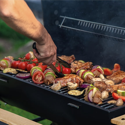 UNICORN BBQ-Toro Charcoal Grill Cart with Lid 70 X 38.5cm Black
