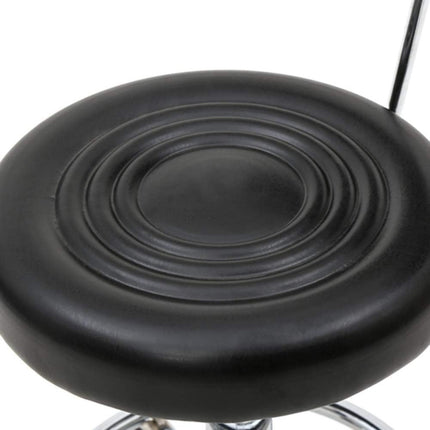 UNICORN Office Stool Rolling, 360° Swivel, Height Adjustable, PVC Material Black White