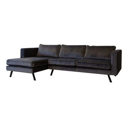 UNICORN Corner sofa velvet corner sofa gray brown anthracite length 150 width 270 height 85