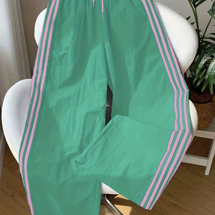 UNICORN Wide-Leg Trousers Side Stripes Loose Fit Full-Length Pants s m l xl xxl