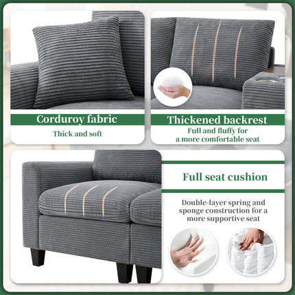 UNICORN Modern L-shaped sofa the first choice for small apartments Gray Beige