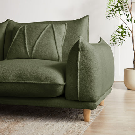 UNICORN Three-seater Living Room Sofa Set White Black Green