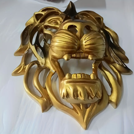 UNICORN Golden Lion Statue Elegant Wall-Mounted Resin Lion Sculpture Suitable for Home
