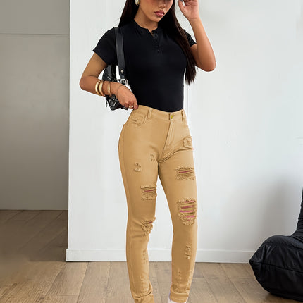 UNICORN Women Elegant Casual Versatile Slim-Fit Candy-Colored Pencil Jeans s m l xl xxl