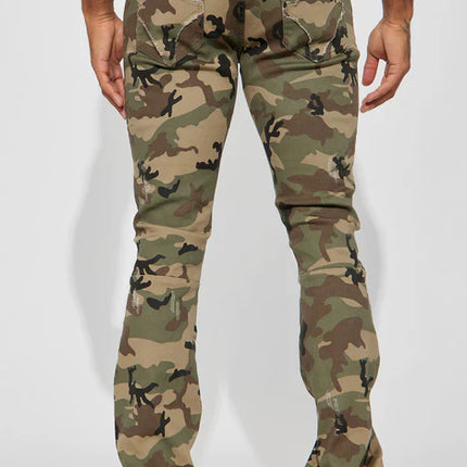 UNICORN Men's pants army print camouflage brown green red white s m l xl xxl