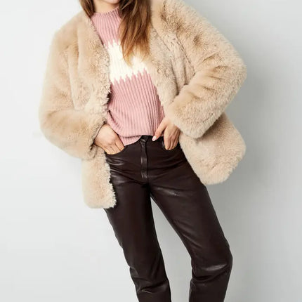 UNICORN Faux fur coat - beige S M L