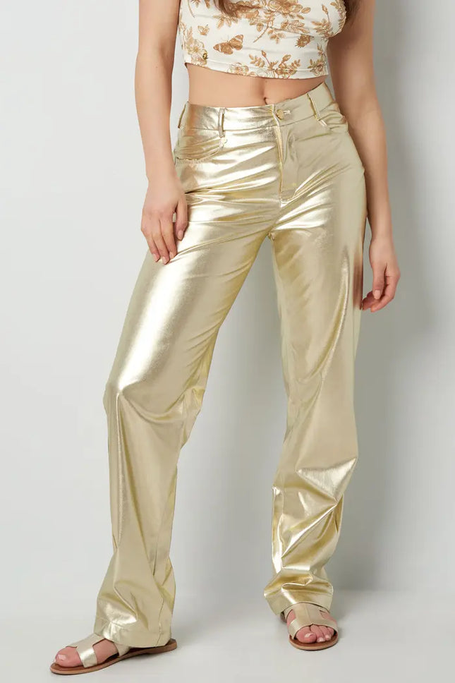 UNICORN Metallic pants - Gold color S M L
