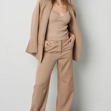 UNICORN Knitted basic shirt - beige S M L