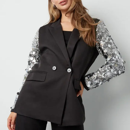 UNICORN Sequin statement blazer - black s m l