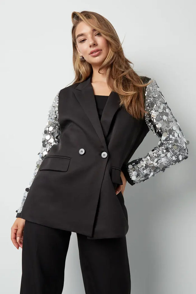 UNICORN Sequin statement blazer - black s m l