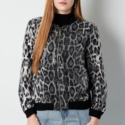 UNICORN Glitter panther jacket - grey S M L