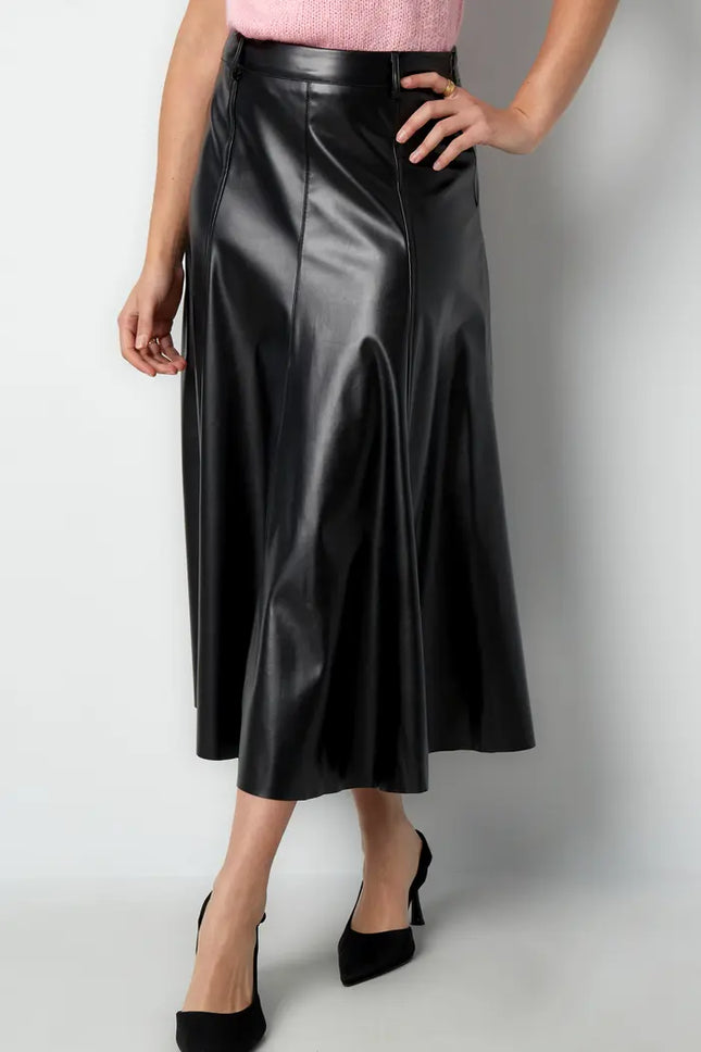 UNICORN PU long skirt - Black S M L