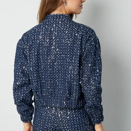 UNICORN jacket with sequins denim blue s m l