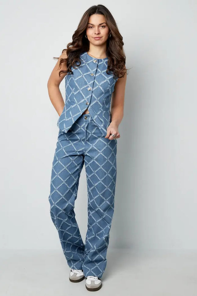 UNICORN Jeans grids of grace light blue sm l