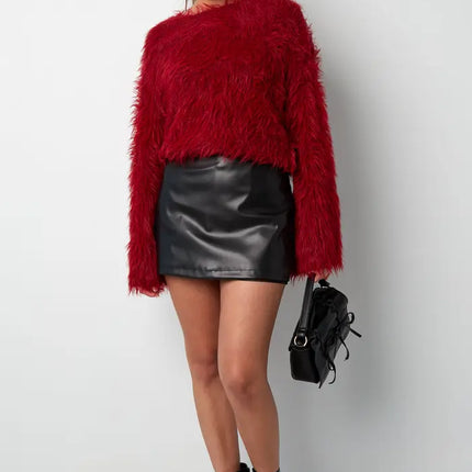 UNICORN Fluffy finesse top - Burgundy S M L
