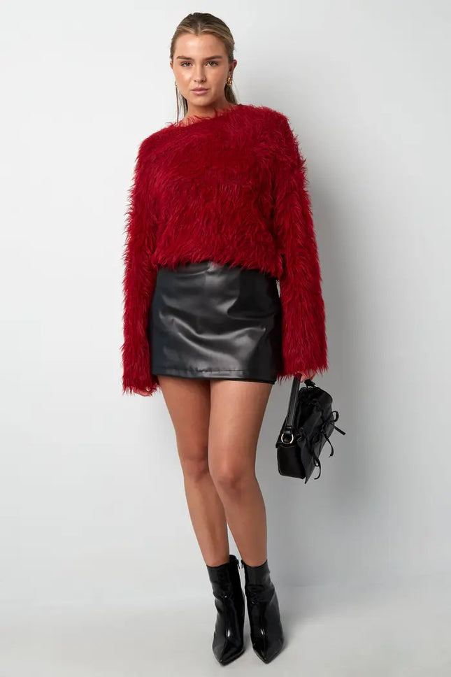 UNICORN Fluffy finesse top - Burgundy S M L