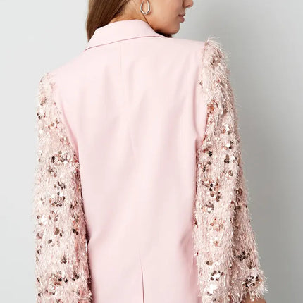 UNICORN Blazer fluffy sparkle Pink XS S M L XL XXL