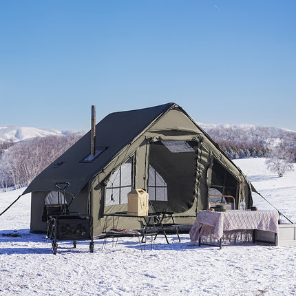 UNICORN Inflatable Tent with a Sunroof, Quick Setup Inflatable Tent with Pump Khaki Green