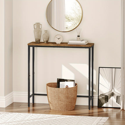 UNICORN Console Table in Rustic Brown Black White Measuring 74.93 cm
