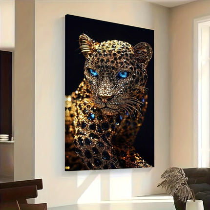 UNICORN 1pc Jeweled Leopard Wall Oil Painting 16x24 or 24x36 cm