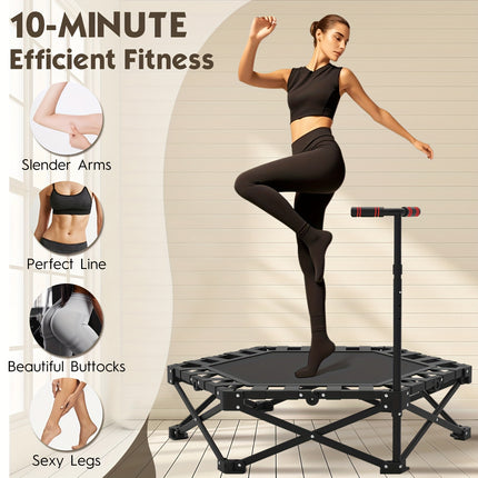 UNICORN Trampoline Indoor Foldable Mini Adult Springs Fitness Black