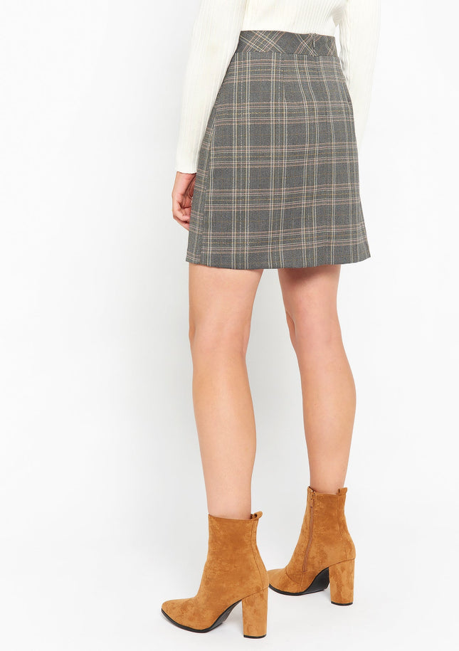 UNICORN Women's skirt grey checked xs s m l xl xxl xxxl