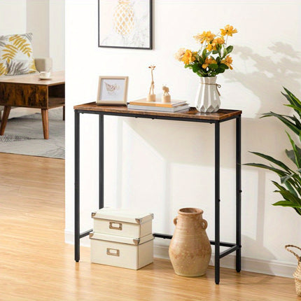 UNICORN Console Table in Rustic Brown Black White Measuring 74.93 cm