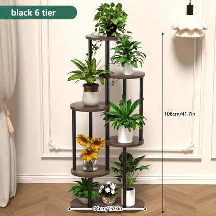 UNICORN 1pc Modern Wood Plant Stand White and Black