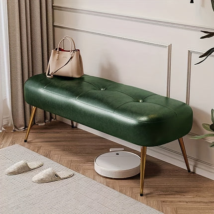 UNICORN Contemporary Entryway Shoe Bench Orange Green Black