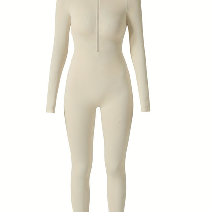 UNICORN Womens Bodysuit Front Zipper Long Sleeve One-Piece Long Pants s m l xl xxl
