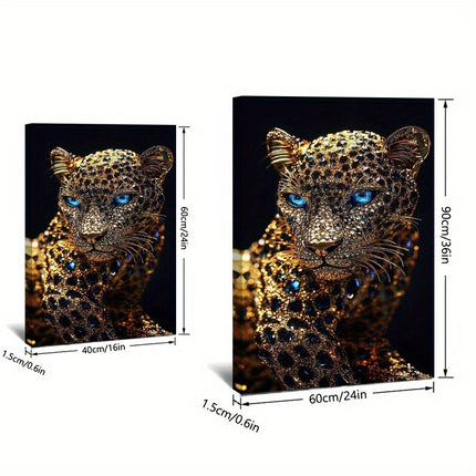UNICORN 1pc Jeweled Leopard Wall Oil Painting 16x24 or 24x36 cm