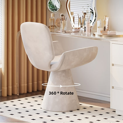 UNICORN 360 rotating dressing chair, Nordic modern living room single chair Black White