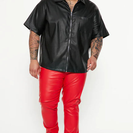UNICORN Men's leather pants red s m l xl xxl