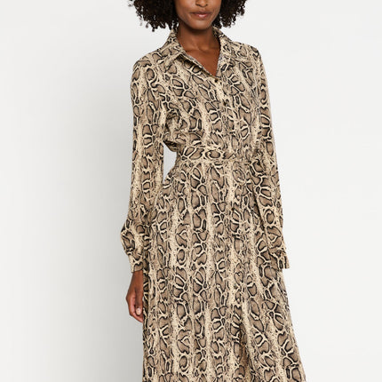 Dames jurk slangenprint xs s m l xl xxl 3xl